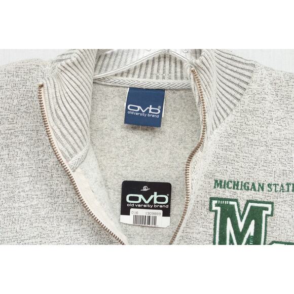 NWT Michigan State University Spartans Sweater Men's Large Gray Vintage Pullover - Picture 5 of 8